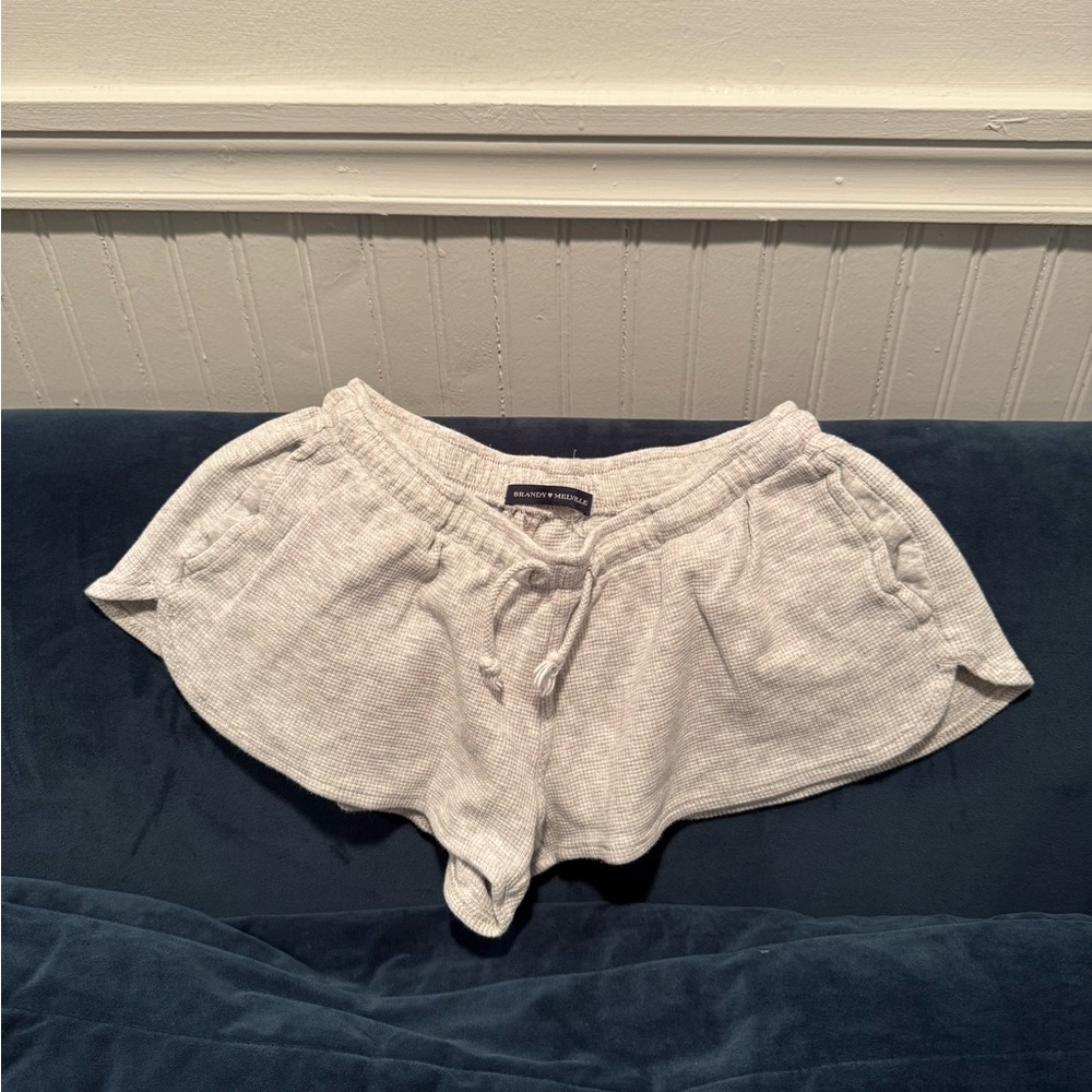 Brandy Melville Gray Knit Pajama Shorts